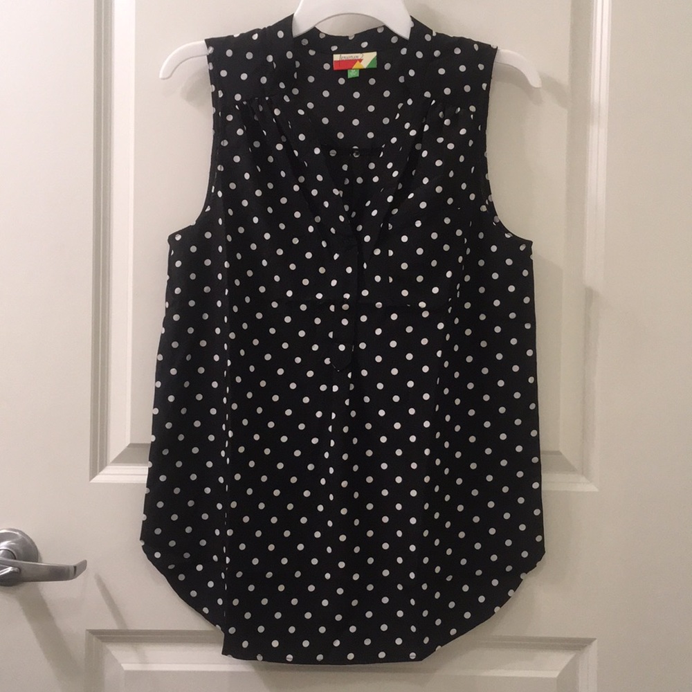 Modcloth | Polka Dot Sleeveless Top M NWOT